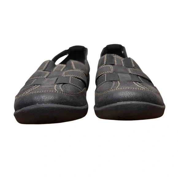 Cloudsteppers by Clarks Dark Brown/Black  Leather Comfort Sandals/shoes size 7 - Picture 4 of 10